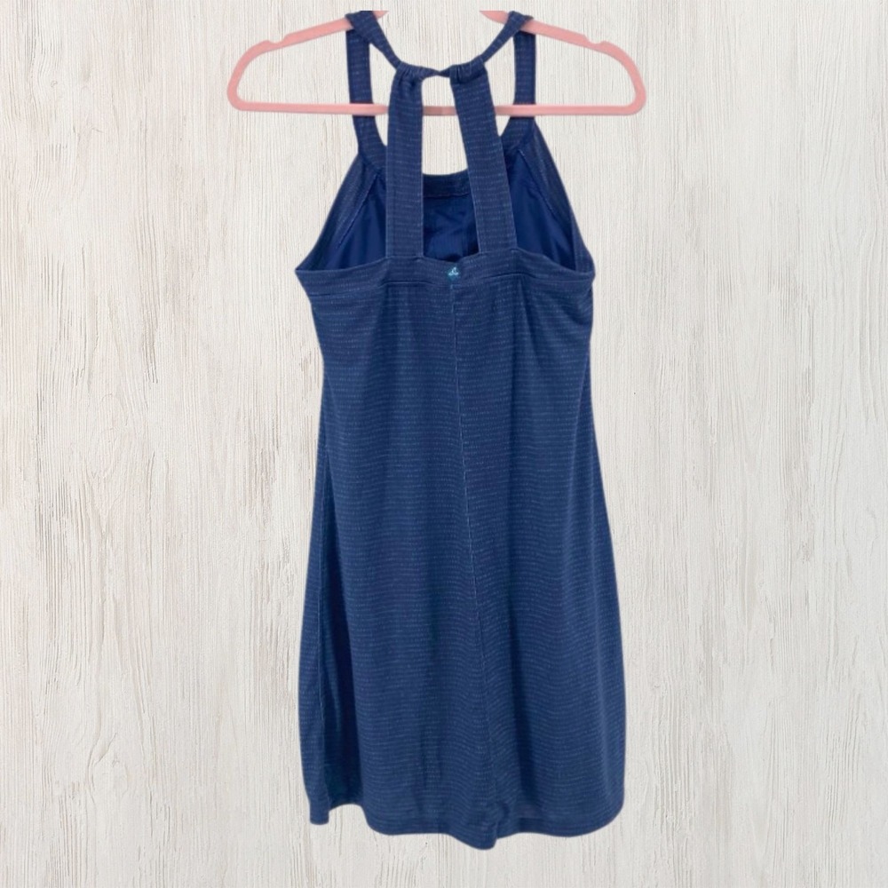 Prana Blue Tank Dress Blue‎ S Athleisure Stretch Athletic Travel Halter Bra
